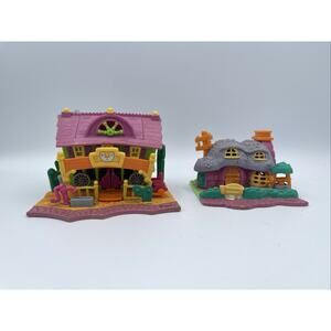 VINTAGE POLLY POCKET 1994 HORSESHOE SALOON Rabbit House No Figures Bluebird
